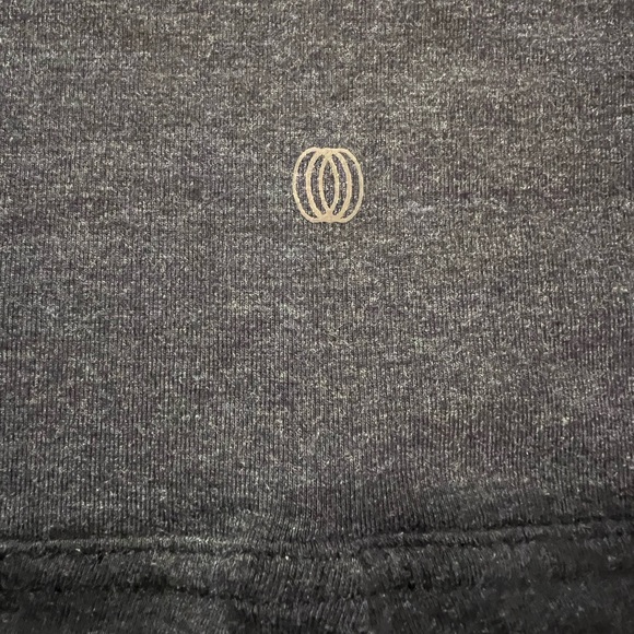 Grey Leggings w/White Lotus Flower Graphic at Ankle - Picture 2 of 13